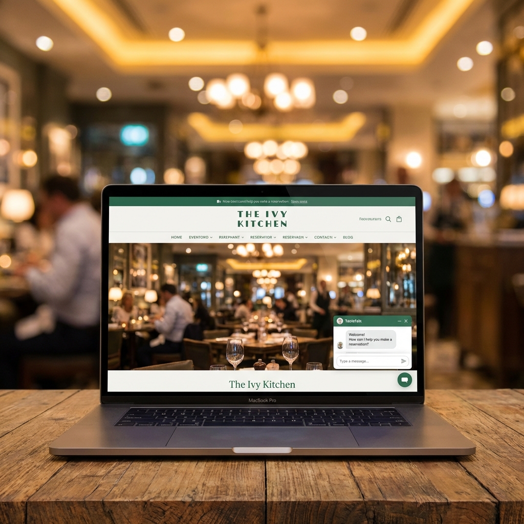 TableTalk Web Widget on Laptop